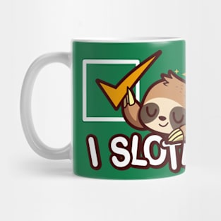 Funny Cute Sloth Sleeping Cartoon Lazy Procrastination Champion Slogan Mug